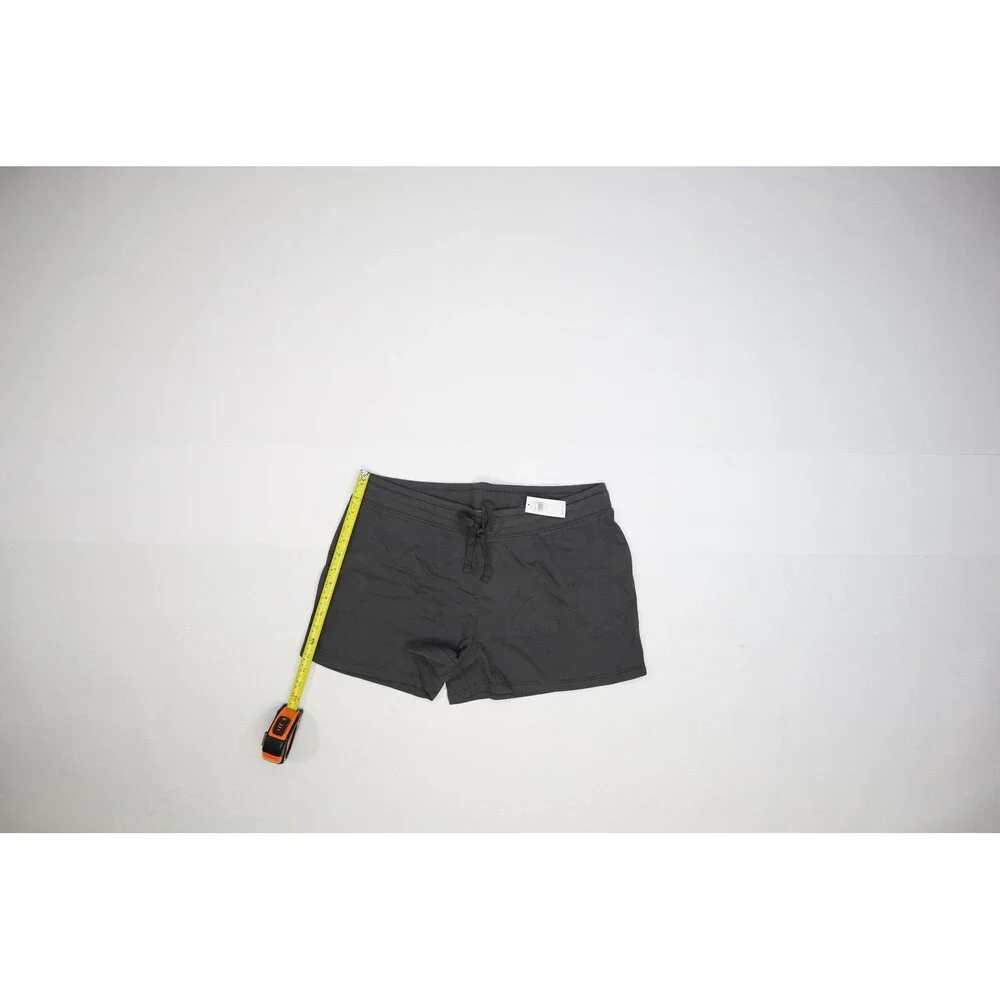 GAP Shorts Womens Large Soft Black Fleece Drawstring Lounge NL Fleece Shor Comfy - Picture 9 of 11
